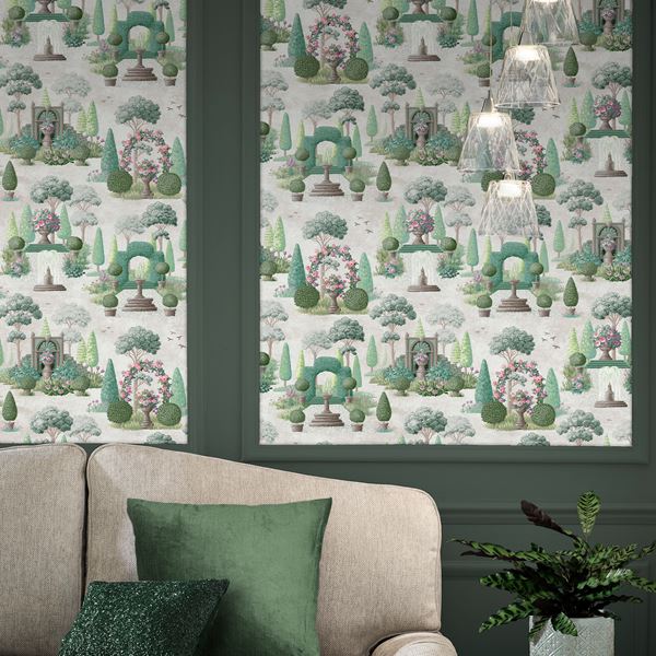 Naunton Folly Wallpaper - Fern Green